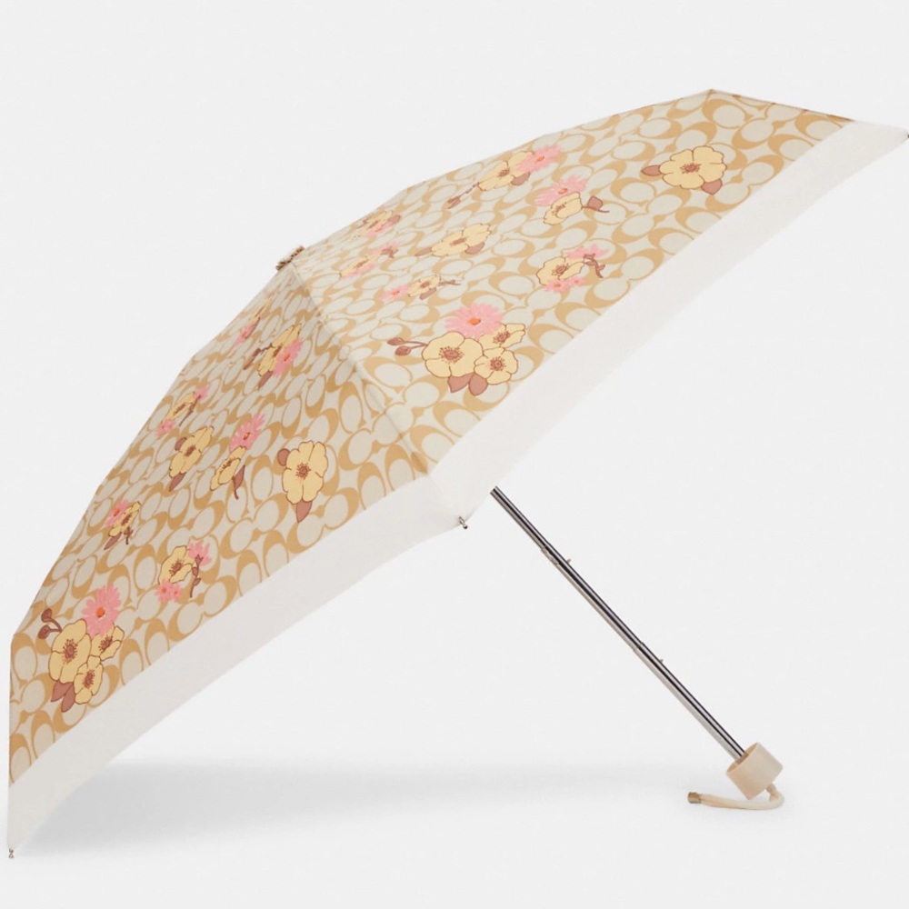 NWT Coach Mini Umbrella In Signature Floral Cluster Print